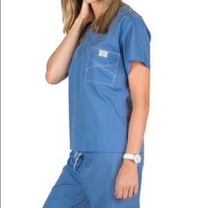 Blue Sky Classic Scrubs in Calypso Blue